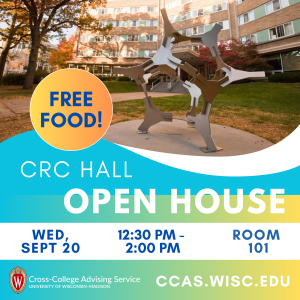 Flyer showing CRC Open House details