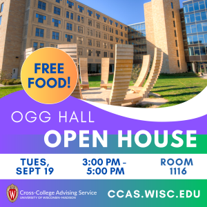 Flyer showing Ogg Open House Details
