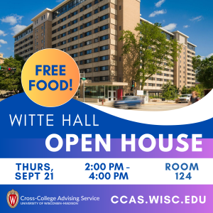 Flyer showing Wittee Open House details